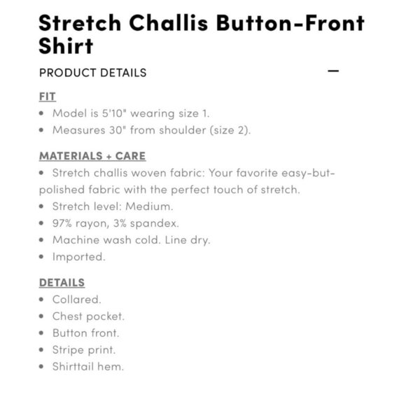 Torrid Size 3 Striped Stretch Challis Button-Front Shirt - Picture 3 of 8